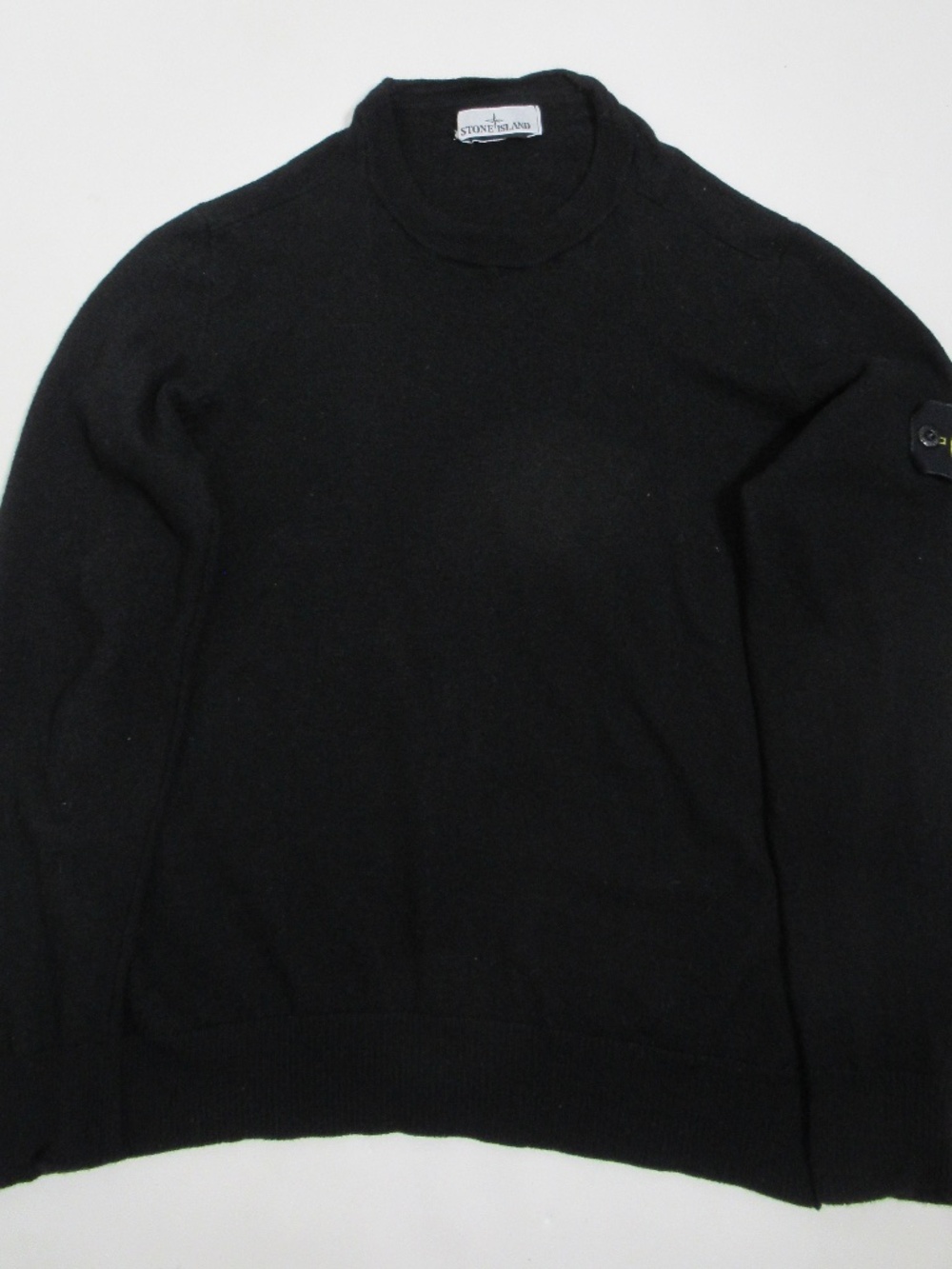 Stone Island Men's Knit Crewneck Wool Sweater Black. Size L